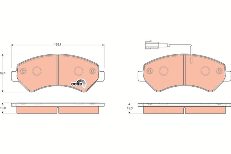 TRW GDB1703 Brake Pad Set, disc brake - 1