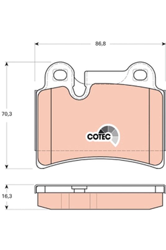 TRW GDB1722 Brake Pad Set, disc brake - 1