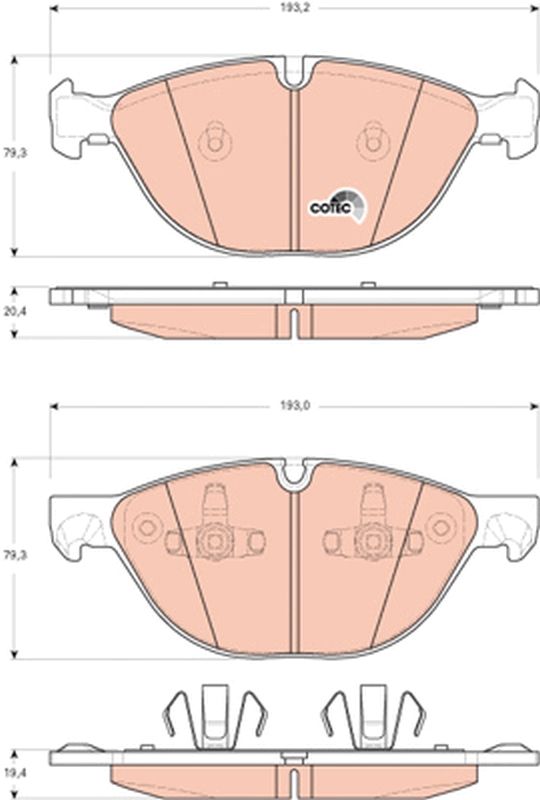 TRW GDB1728 Brake Pad Set, disc brake - 1