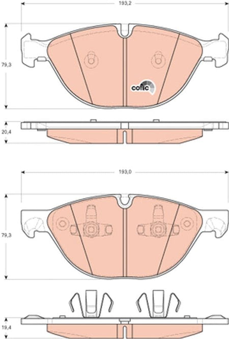 TRW GDB1728 Brake Pad Set, disc brake - 1