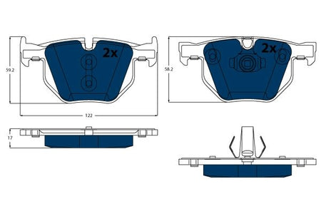 TRW GDB1730BTE Brake Pad Set, disc brake - 1