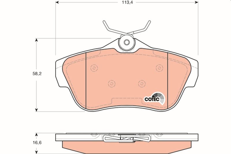 TRW GDB1740 Brake Pad Set, disc brake - 1