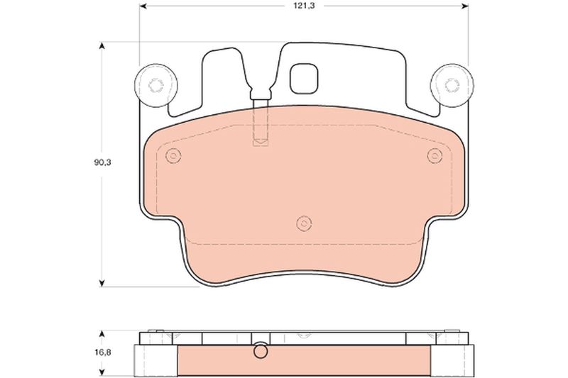 TRW GDB1742 Brake Pad Set, disc brake - 1