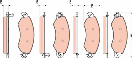 TRW GDB1744 Brake Pad Set, disc brake - 1