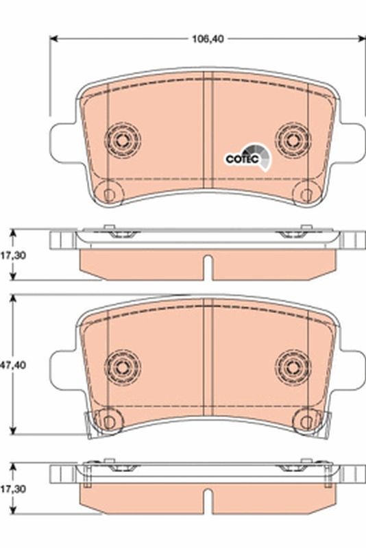 TRW GDB1784 Brake Pad Set, disc brake - 2