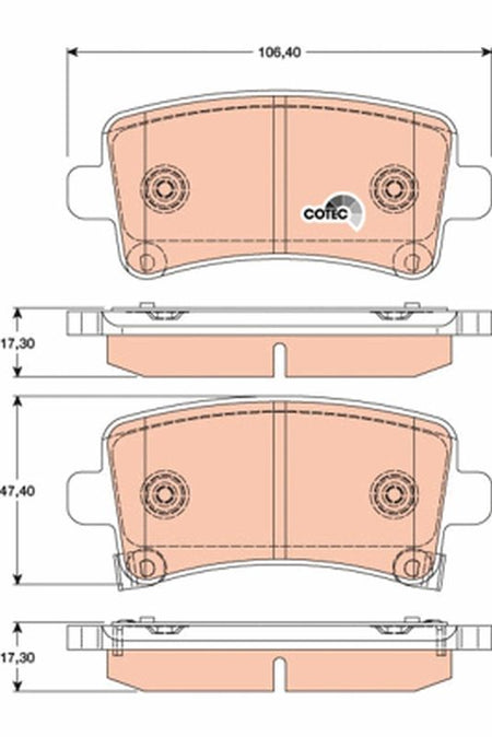 TRW GDB1784 Brake Pad Set, disc brake - 2