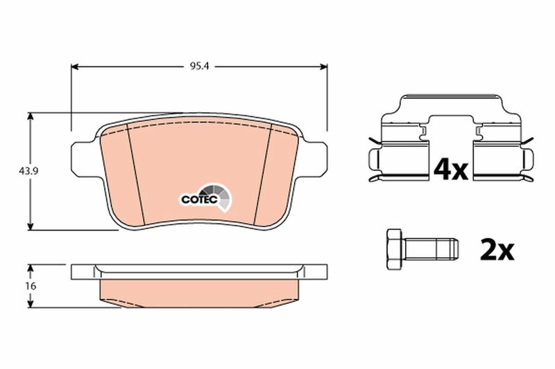 TRW GDB1786 Brake Pad Set, disc brake - 1