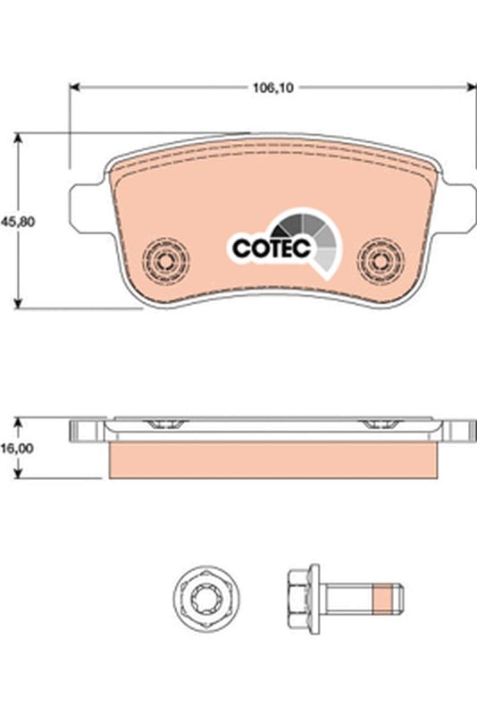 TRW GDB1791 Brake Pad Set, disc brake - 1