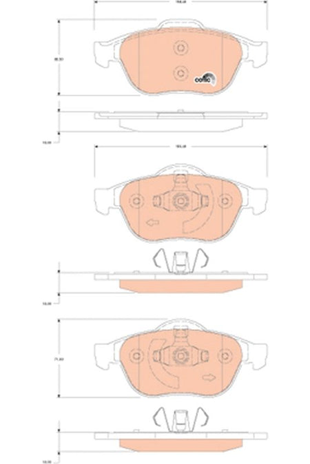 TRW GDB1823 Brake Pad Set, disc brake - 2
