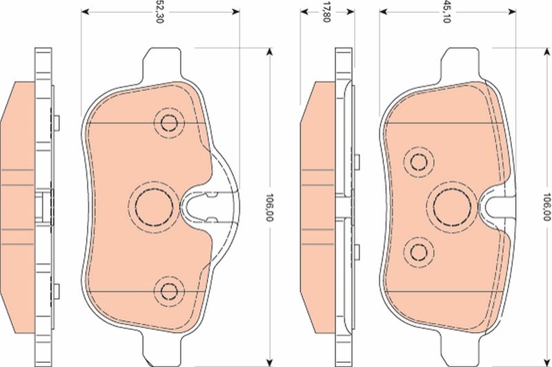 TRW GDB1827 Brake Pad Set, disc brake - 1