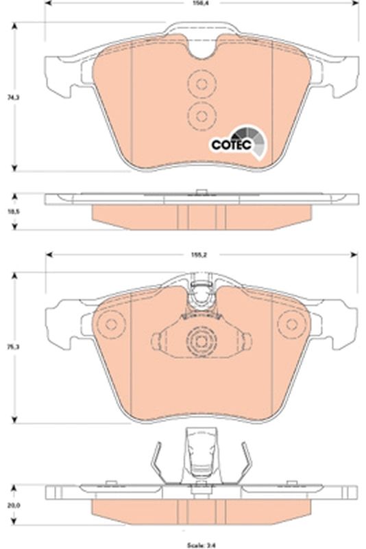 TRW GDB1835 Brake Pad Set, disc brake - 1