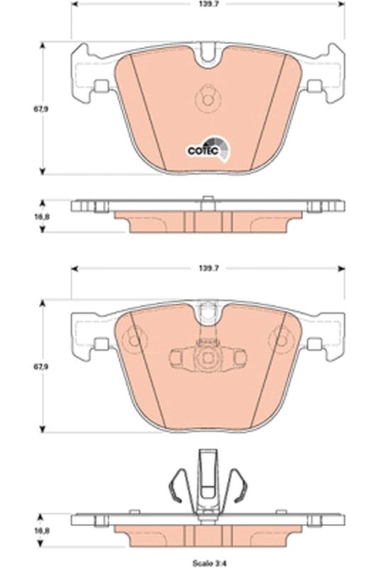 TRW GDB1857 Brake Pad Set, disc brake - 1