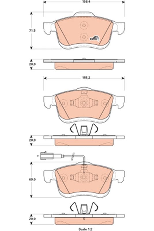 TRW GDB1864 Brake Pad Set, disc brake - 1