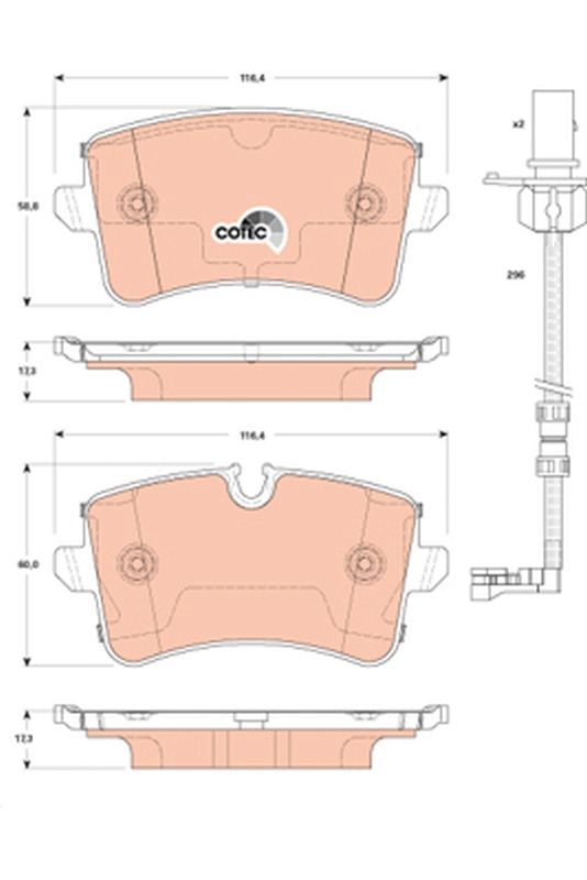 TRW GDB1867 Brake Pad Set, disc brake - 1