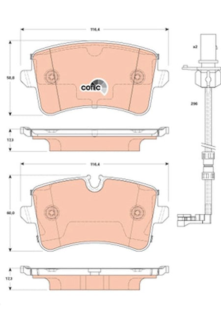 TRW GDB1867 Brake Pad Set, disc brake - 1
