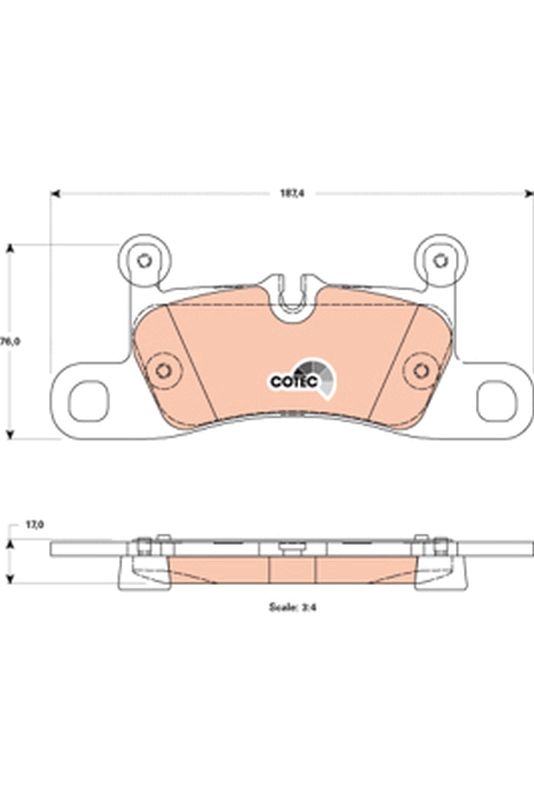TRW GDB1875 Brake Pad Set, disc brake - 1