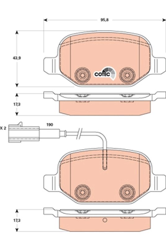 TRW GDB1881 Brake Pad Set, disc brake - 1