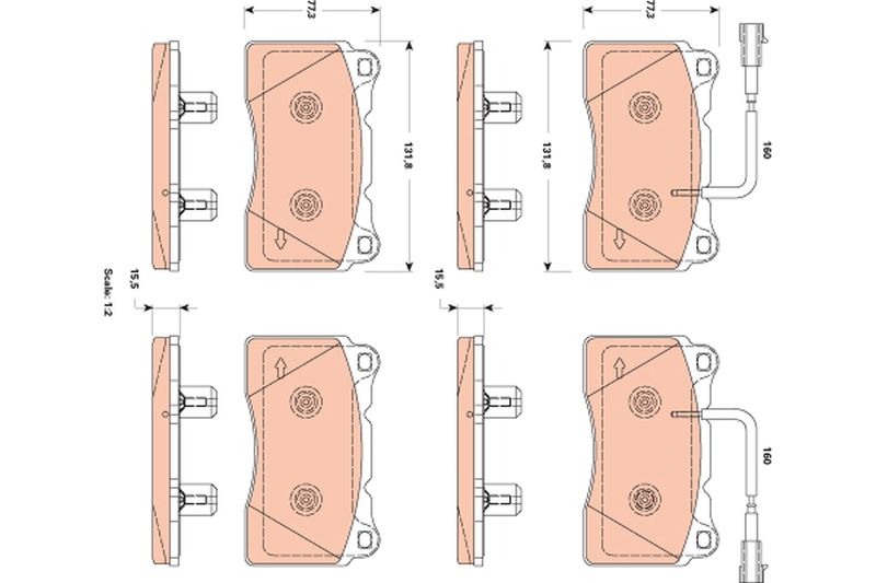 TRW GDB1888 Brake Pad Set, disc brake - 1