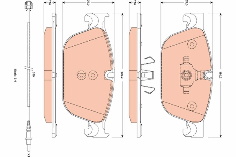 TRW GDB1889 Brake Pad Set, disc brake - 1