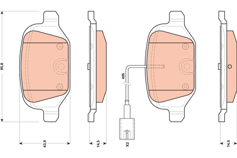 TRW GDB1894 Brake Pad Set, disc brake - 1