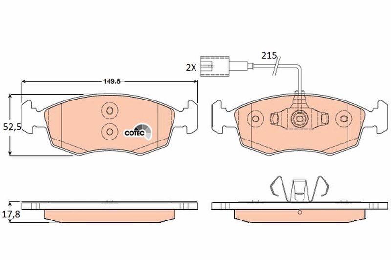 TRW GDB1900 Brake Pad Set, disc brake - 1