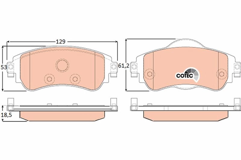 TRW GDB1917 Brake Pad Set, disc brake - 1