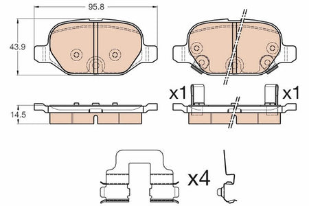 TRW GDB1950 Brake Pad Set, disc brake - 2
