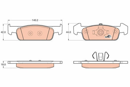 TRW GDB2018 Brake Pad Set, disc brake - 1