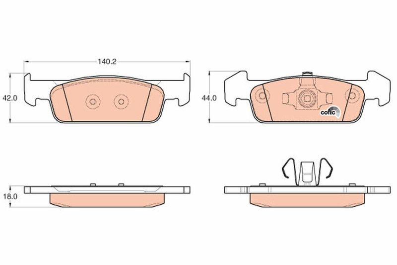 TRW GDB2018 Brake Pad Set, disc brake - 1