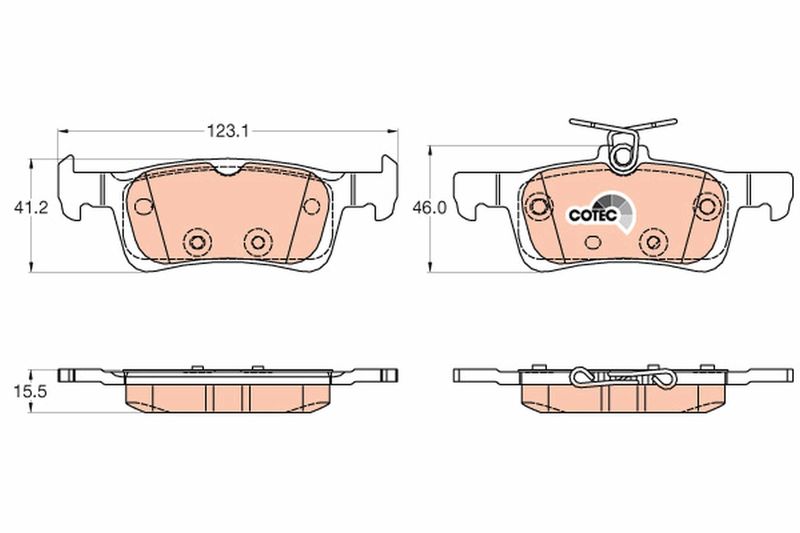 TRW GDB2037 Brake Pad Set, disc brake - 2