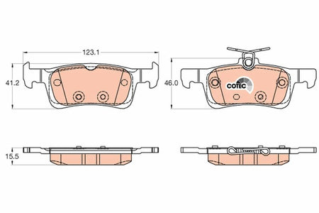 TRW GDB2037 Brake Pad Set, disc brake - 2