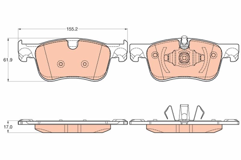 TRW GDB2062 Brake Pad Set, disc brake - 1