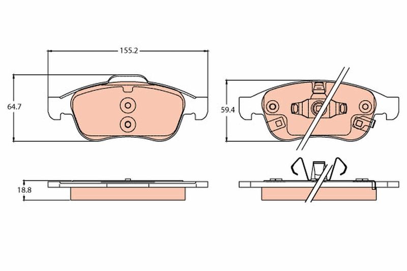 TRW GDB2111 Brake Pad Set, disc brake - 1