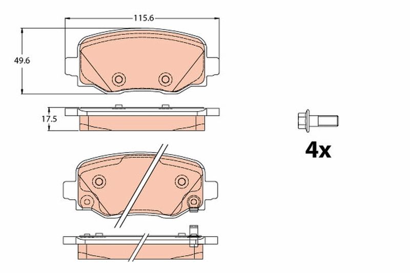 TRW GDB2116 Brake Pad Set, disc brake - 2