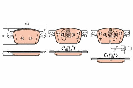 TRW GDB2127 Brake Pad Set, disc brake - 1