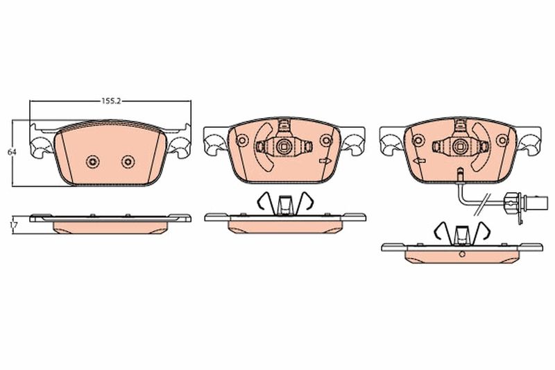 TRW GDB2127 Brake Pad Set, disc brake - 1