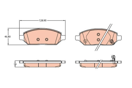 TRW GDB2135 Brake Pad Set, disc brake - 2