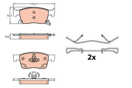 TRW GDB2139 Brake Pad Set, disc brake - 1