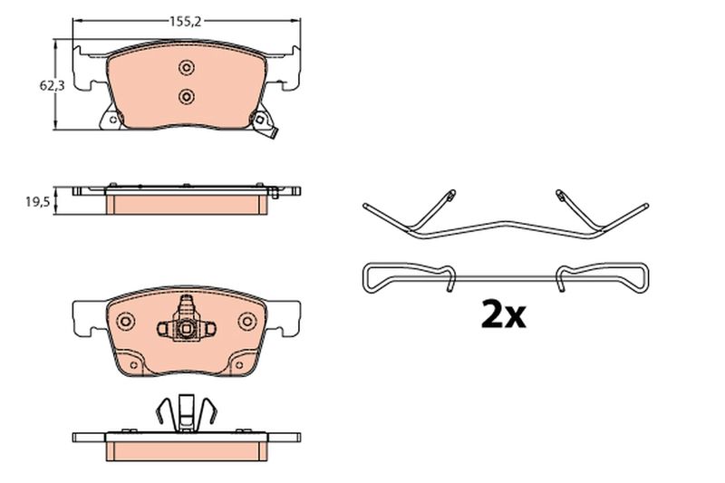TRW GDB2139 Brake Pad Set, disc brake - 1