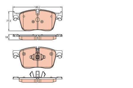 TRW GDB2145 Brake Pad Set, disc brake - 1