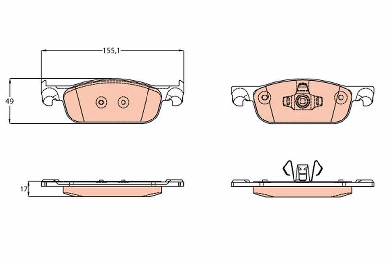 TRW GDB2157 Brake Pad Set, disc brake - 1