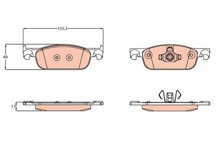 TRW GDB2157 Brake Pad Set, disc brake - 1