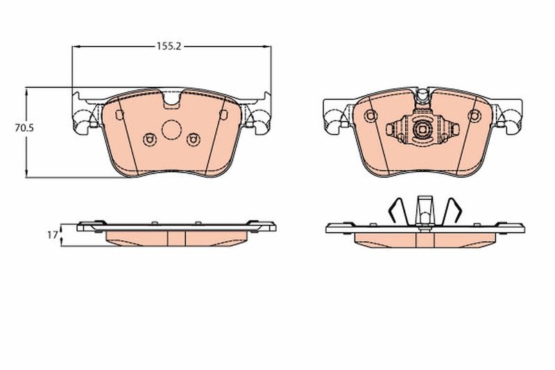 TRW GDB2193 Brake Pad Set, disc brake - 1