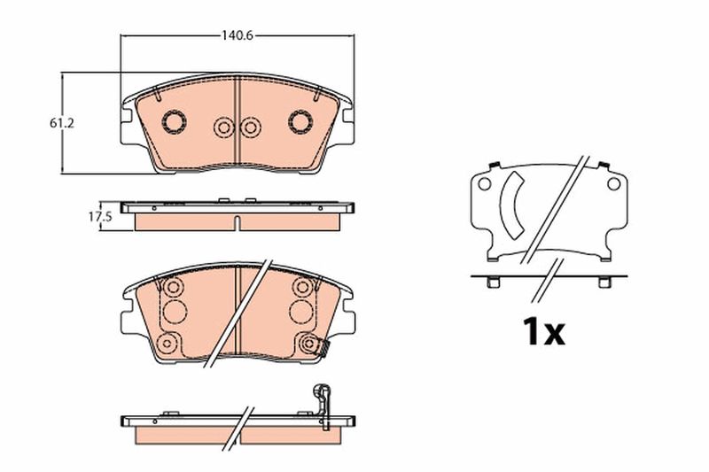 TRW GDB2197 Brake Pad Set, disc brake - 1
