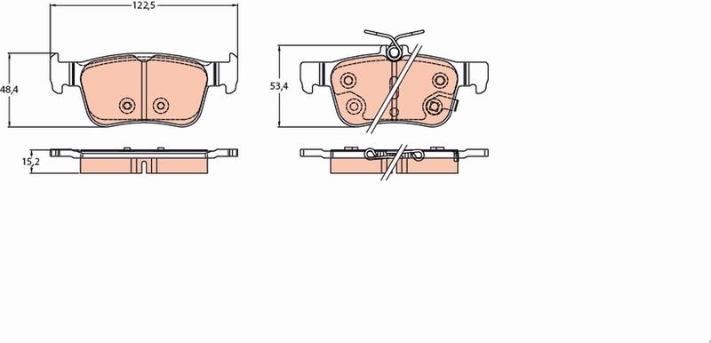 TRW GDB2223 Brake Pad Set, disc brake - 1