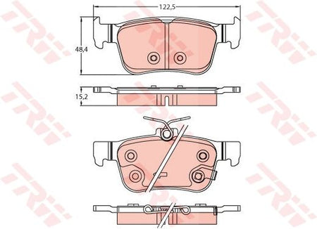 TRW GDB2256 Brake Pad Set, disc brake - 1