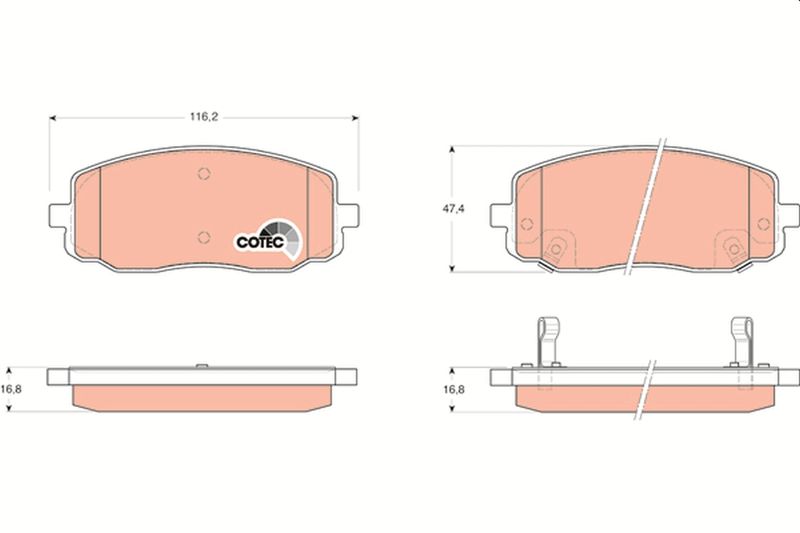 TRW GDB3369 Brake Pad Set, disc brake - 1