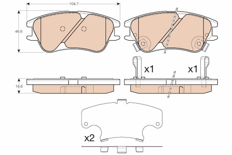 TRW GDB3377 Brake Pad Set, disc brake - 1