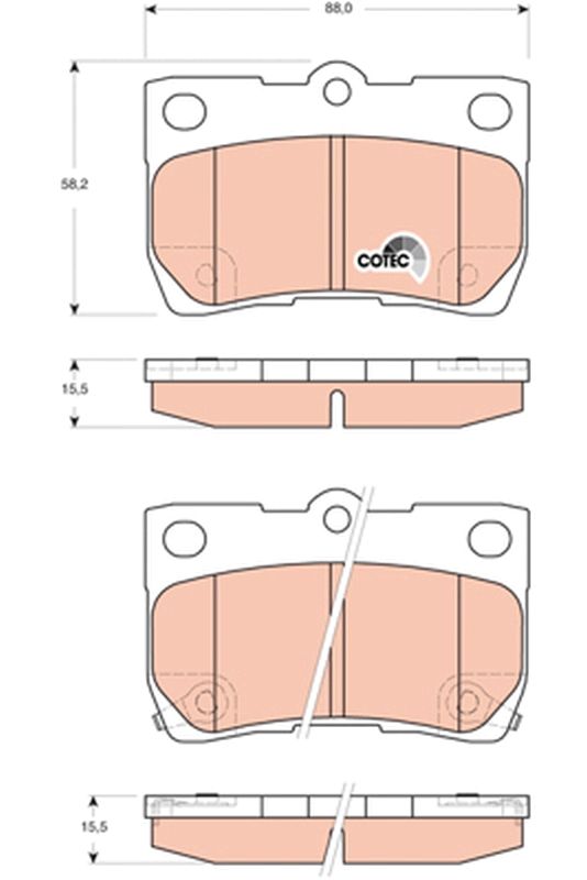 TRW GDB3399 Brake Pad Set, disc brake - 1