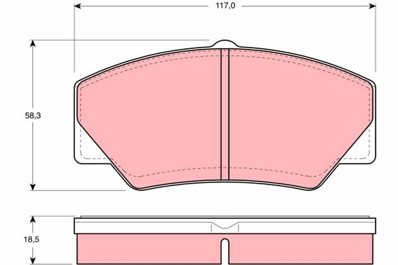 TRW GDB349 Brake Pad Set, disc brake - 1